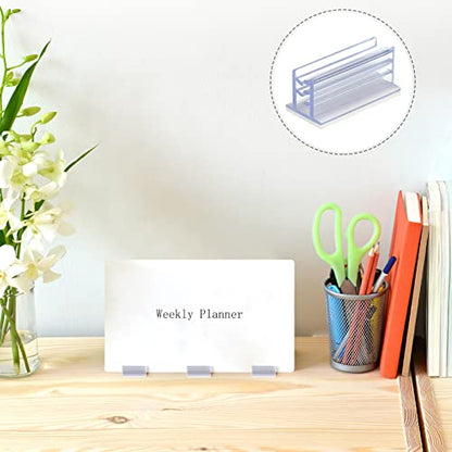 100 Pcs Self Adhesive Sneeze Guard Holder Acrylic Panels Name Tag