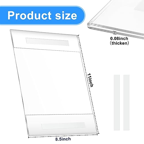 Kigley 30 Pack 8.5 x 11 Acrylic Sign Holder, Wall Mount No Drilling