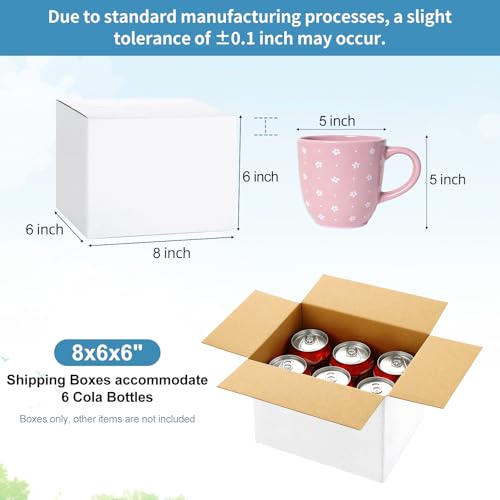Famagic 8x6x6 Shipping Boxes Small for Small Business, White, 10 pack - color: White, size: 8x6x6 inch