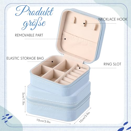 Taiyin 6/12/50 Pcs Travel Jewelry Case Bulk - color: Blue