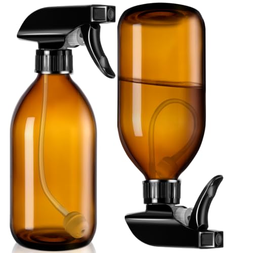 Tecohouse 360° 16 OZ Amber Glass Spray Bottles 2 Pack - color: Amber