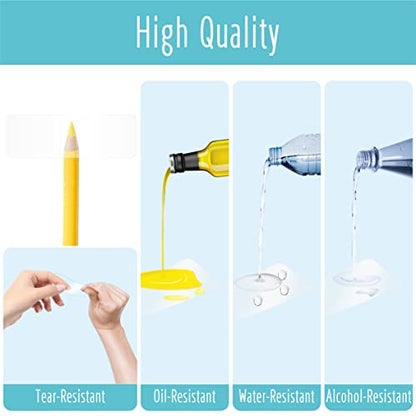 500 PCS Label Protectors, Transparent Waterproof Clear Wafer Seal Stickers for Protecting Package Envelope Mail Barcodes, Numbers and Stickers Mega Bundle with Perforation Line in Roll (3.5x1.2 inch) - size: 3.5x1.2 inch-500