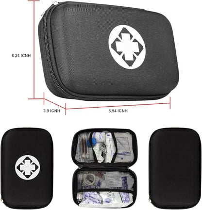 First Aid Kit 279PCS Car Home Camping Essentials Black Emergency Kit - color: Black-279pcs