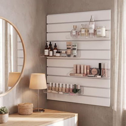 Zhehao 4 Pcs Slatwall Acrylic Shelves,14.5" X 5.1" X 2" - size: 14.5" X 5.1" X 2"