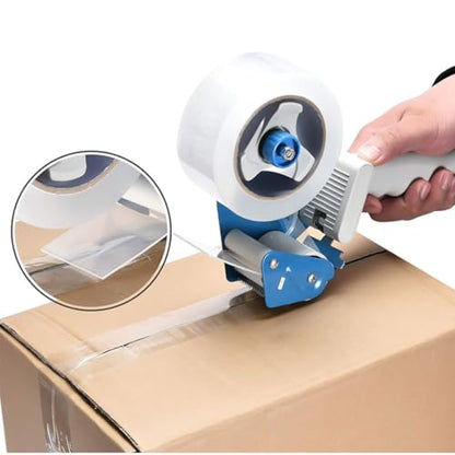 3-Inch Heavy Duty Packaging Tape Gun 4 Pcs Packing Tape Dispenser Gun Non Slip Silicone Handle Portable for Packing Boxes & Moving Box Sealing(Without Tape)