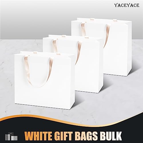 White Gift Bags Large, 10Pcs 12.5"x4.5"x11" Large Gift Bags Bulk - color: White, size: 12.5 x 4.5 x11 Inch (Pack of 10)