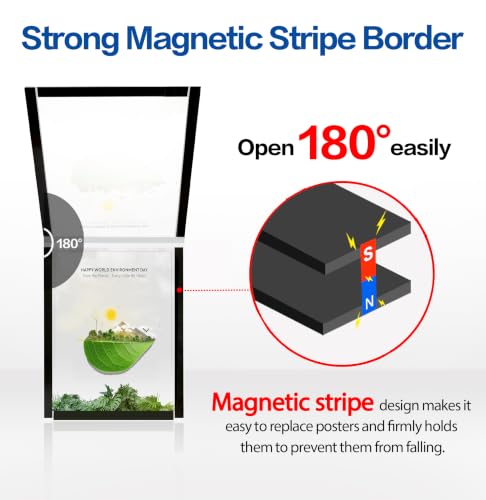 Acrylic Sign Holder 8.5 x 11 Wall Mount, Magnetic Sign Holder Silver - color: Silver, size: 20 Pack 8.5" x 11"