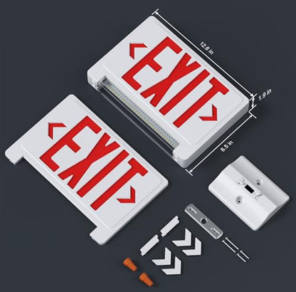 UL Emergency Exit sign with Lights Battery Backup Hardwired 120/277V, 1PC - color: 1 Pack