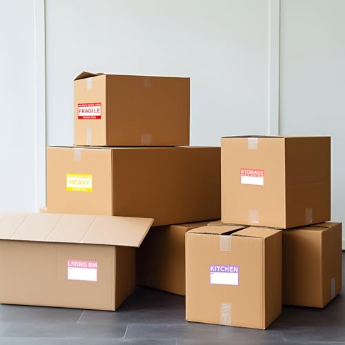 Ououstate 300 PCS 3” x 2’’ Removable Moving Packing Labels for Box Sticker