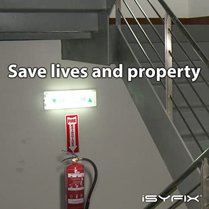 iSYFIX Fire Extinguisher Signs, 4x12 Inch, 10 Pack - color: PLASTIC