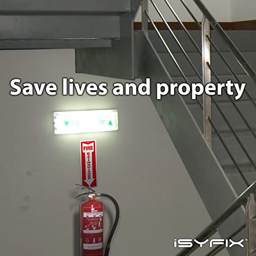 iSYFIX Fire Extinguisher Signs, 3 Pack, 4x12 Inch - color: PLASTIC
