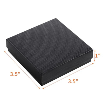 GEFTOL Jewelry Gift Boxes 96 Pack 3.5x3.5x1 Inch Cardboard Jewelry Boxes,Small Gift Boxes for Jewelry Earrings Necklaces Handmade Bangles Bracelets(Black) - color: Black, size: 3.5x3.5x1 Inch (Pack of 96)