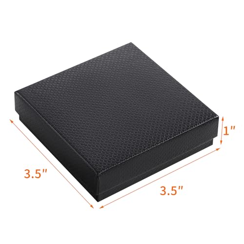 GEFTOL Jewelry Gift Boxes 40 Pack 3.5x3.5x1 Inch Cardboard Jewelry Boxes,Small Gift Boxes for Jewelry Earrings Necklaces Handmade Bangles Bracelets(Black) - color: Black, size: 3.5x3.5x1 Inch (Pack of 40)
