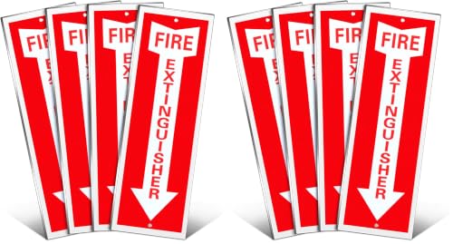 Tondiamo 4 Pack Fire Extinguisher Signs 4 x 12 Inch, Aluminum - size: 4 x 12 Inch (Pack of 2)