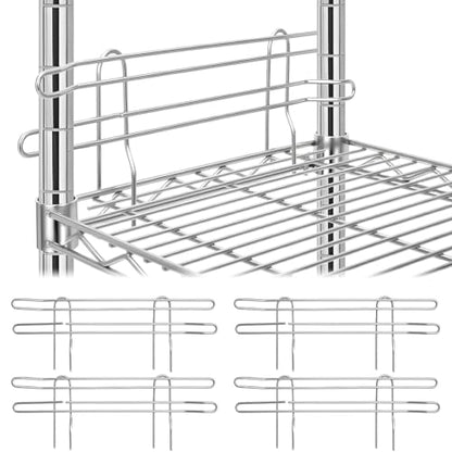 MorningRo 4 Pcs Silver Chrome Wire Shelf Ledge, 14" L x 5" H - color: Silver, size: 14" L X 5" H