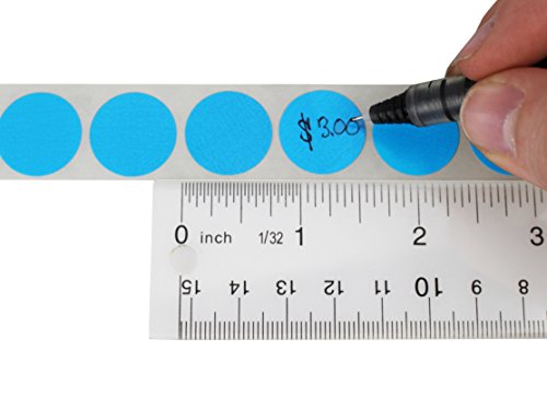 ChromaLabel Removable Light Blue Dot Stickers, 3/4 Inch, 1000/Roll - color: Light Blue, size: 3/4"