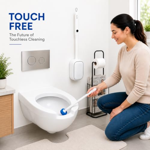 CiLoN Disposable Toilet Brush, Toilet Wand Cleaning System, Bowl Scrubber