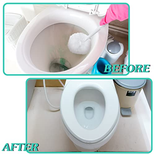 Zhehao 80 Pcs Toilet Bowl Brush, Soft Swab Toilet Mop Bulk