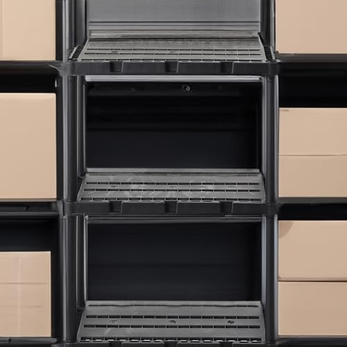 Gracious Living Knect-A-Shelf 4 Shelf Light Duty Storage Rack, Black - color: 4 Shelf - Black, size: 1 Pack