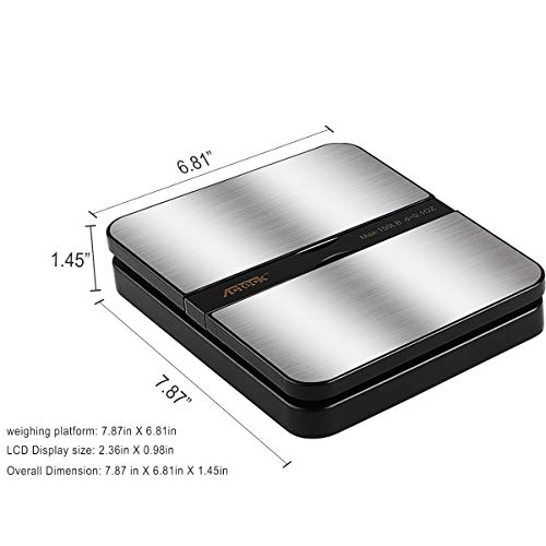 Acteck 150LB x 0.1 OZ Extended Display Digital Shipping Postal Scale with AC Adapter - size: 150LB Stainless Steel/Extended Display