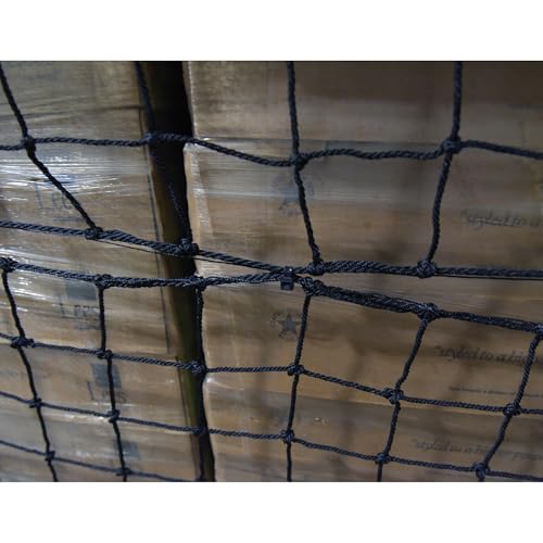 Vestil PRN-99-8 Nylon Pallet Rack Netting 2 Nets 99 in. x 3/16 in. x 96 in. 2500 Lb. Holding Capacity Black