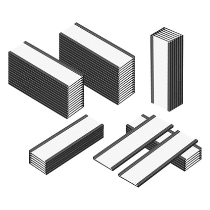 C Channel Magentic Label Holders 1.2x4 Inch,Magnetic Labels for File Cabinets，Pack of 50 - size: 1.2"x4"-50pcs