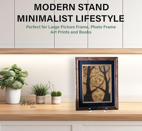 AMT 8 Inch Acrylic Plate Stands for Display - Plate Holder Display Stand + Frame Holder Stand for Picture - color: 8 Inch