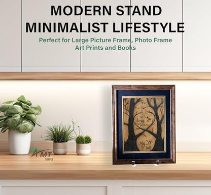 AMT 8 Inch Acrylic Plate Stands for Display - Plate Holder Display Stand + Frame Holder Stand for Picture - color: 8 Inch