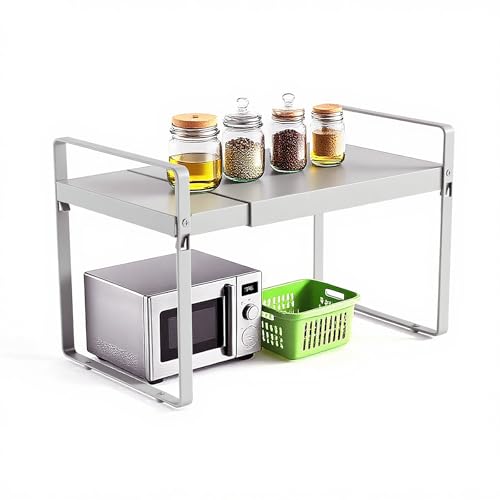 Expandable Cabinet Shelf Organizer, 11 Inch Deep, White, 1 Pack - color: White, size: 11" Deep | 1-Pack