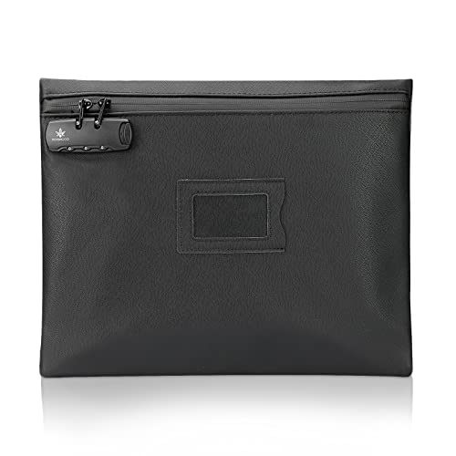 KOSMCCO Notary Bag with Lock, Black, L - color: Black