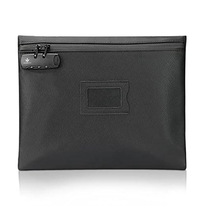 KOSMCCO Notary Bag with Lock, Black, L - color: Black