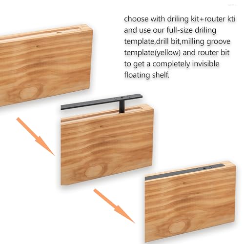 Hidden Shelf Brackets ， Floating Shelf Bracket ( Additional Brackets -NO Kits) 69 Inch -2 Pcs - size: 69 Inch - 2 Pcs Additional Brackets - No Kits