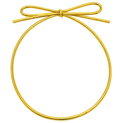 Mandala Crafts 6 Inch Gold Pre-Tied Stretch Loops for Gift Wrapping - color: Gold, size: 6 Inches