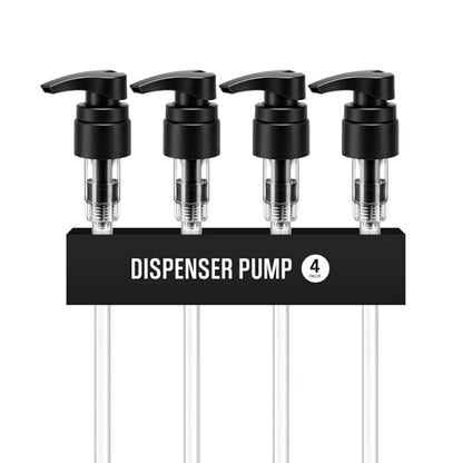 Vigor Path Dispenser Pump for Plastic Bottles, 28/410 Neck Finish - color: Black - Pack of 4