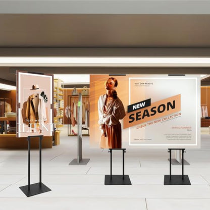 Poster Stand for Display, Adjustable Heavy Duty Poster Board Stand - size: Double-Pole Poster Stand 4 Pack