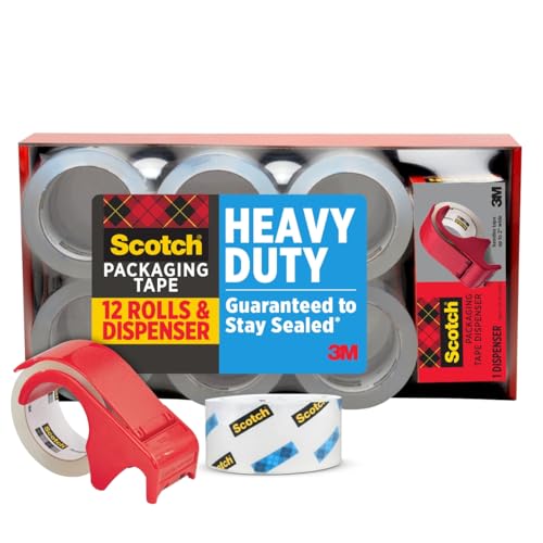 Scotch Heavy Duty Packing Tape Refill, 1.88 in x 54.6 yd, 12 Rolls - size: 12 Rolls
