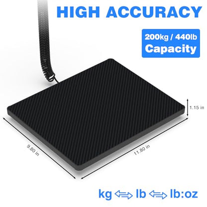 MAXUS Shipping Scale 440LB/10g Accuracy, Postal Scale for Packages - color: Black