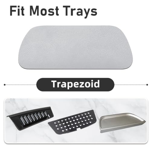 LOPNUR 2 Pack Refrigerator Drip Tray Catcher, 9"x3.1" Trapezoid, Light Grey - color: Light Grey, size: Trapezoid - 9"x3.1"
