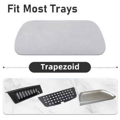 LOPNUR 2 Pack Refrigerator Drip Tray Catcher, 9"x3.1" Trapezoid, Light Grey - color: Light Grey, size: Trapezoid - 9"x3.1"
