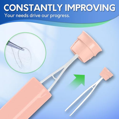 BOOMJOY Toilet Brush and Holder Set, Silicone Toilet Bowl Cleaner Brush, Toilet Scrubber Brush with Tweezers for Bathroom Cleaning, RV Accessories and House Organization Must-Haves - Pink - color: Pink