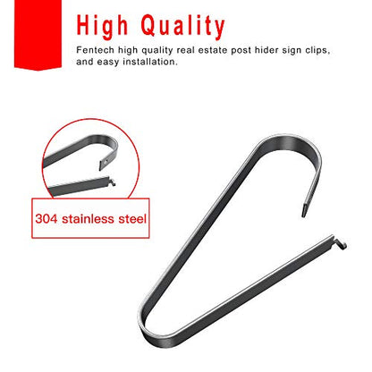 20 Pcs Real Estate Sign Clips, Sign Rider Clips for Hanging Signs