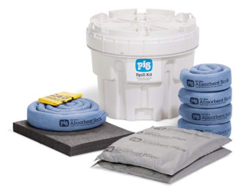 Pig Spill Kit in 20 Gallon Overpack Salvage Drum | Absorbs up to 12 Gallons | White | KIT211 - style: Spill Kit