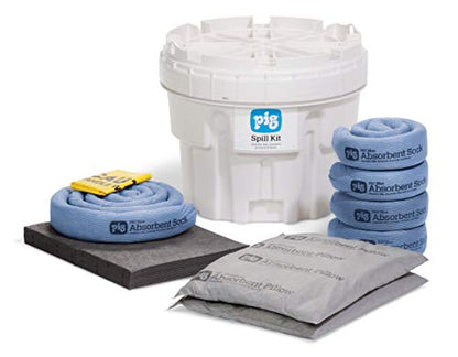 Pig Spill Kit in 20 Gallon Overpack Salvage Drum | Absorbs up to 12 Gallons | White | KIT211 - style: Spill Kit