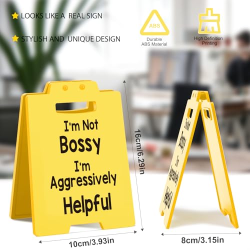 Funny Office Desk Sign – Sarcastic Office Decor for Women, Boss, Manager or Admin – Gag Gift for Coworkers, Employees, or Team Leaders - style: I'm Not BosSY -Y