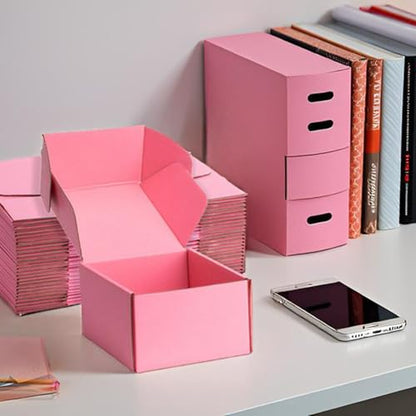 Pink Shipping Boxes 6x6x4 Inches, 20 Pack - color: Pink, size: 6x6x4 Inch