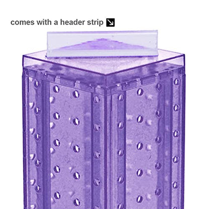 Azar Displays 700220-PUR Purple Pegboard Interlocking Counter Unit 4" x 13"On 9" Diameter Base - color: Purple, style: Pegboard only