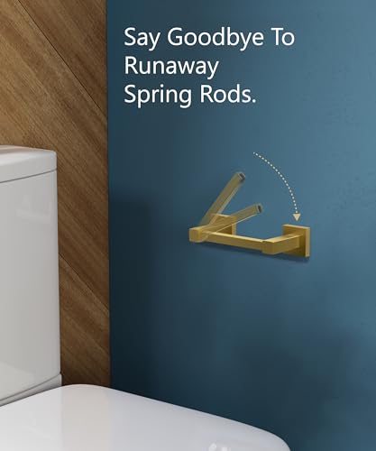 FORIOUS Commercial Toilet Paper Holder Wall Mount Bathroom Tissue Holder - color: Brushed Gold
