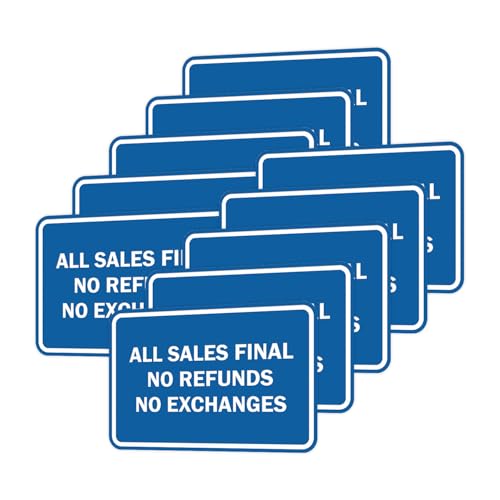 Signs ByLITA Classic Framed All Sales Final Sign (Blue) - X-Large 10 Pack - color: Blue, size: X-Large (7" x 10") 10 Pack
