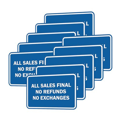 Signs ByLITA Classic Framed All Sales Final Sign (Blue) - X-Large 10 Pack - color: Blue, size: X-Large (7" x 10") 10 Pack