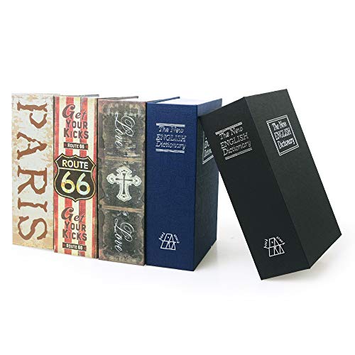 Diversion Book Safe Storage Box with Secret Safe Combination Lock/Key - style: Love-Combination